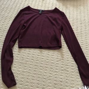 Maroon crop top